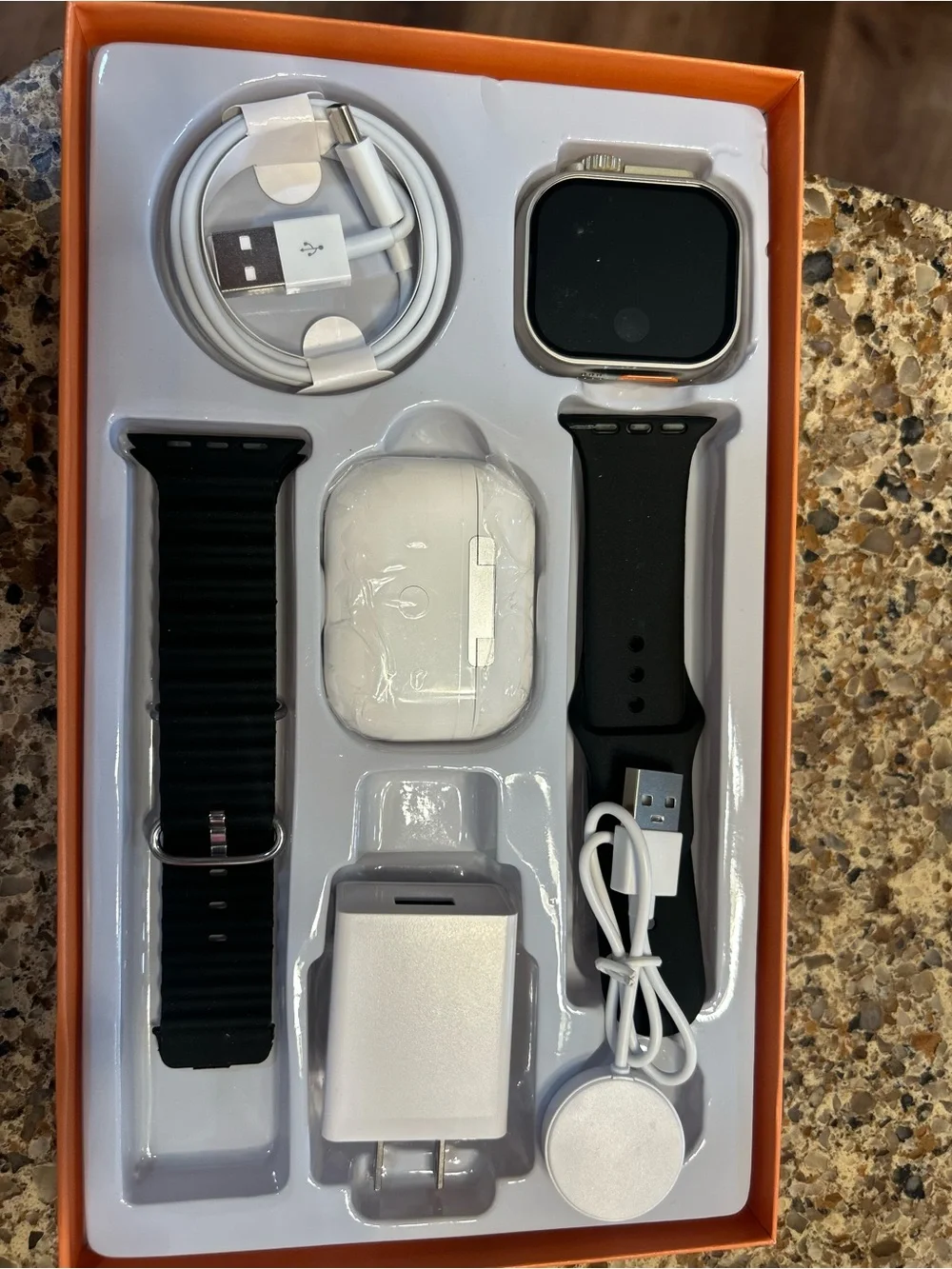 Black Smartwatch with Dual Bands - Unbranded